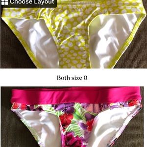 Lands’ End mid waist bikini bottoms size 0 (two pairs new)